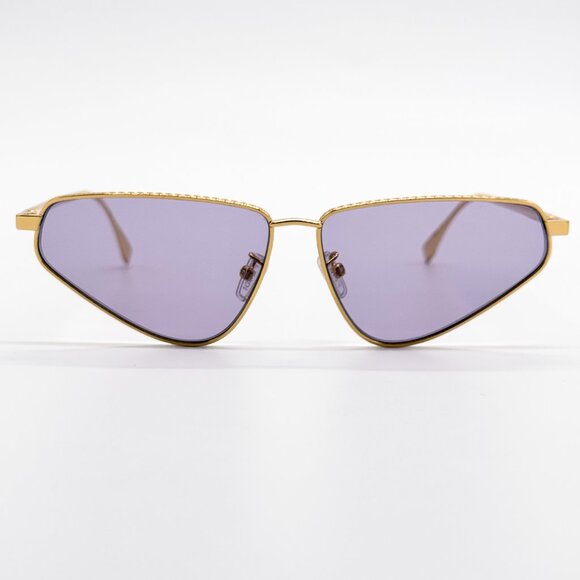 NEW FENDI FE40068U 30S SUNGLASSES WOMEN GOLD VIOLET CAT EYE EYEWEAR FENDI - Picture 3 of 16